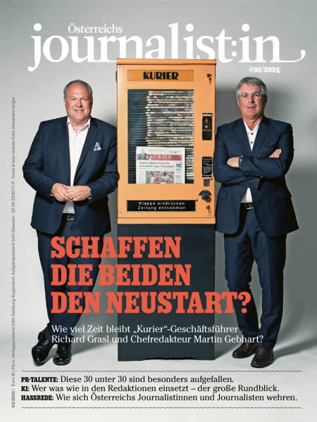 Österreichs Journalist:in 2024/02: Schaffen die beiden den Neustart? - Wie viel Zeit bleibt „Kurier“-Geschäftsführer Richard Grasl und Chefredakteur Martin Gebhart?