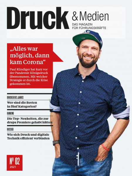 Druck & Medien, das Magazin für Führungskräfte Nr. 2/2021,Paul Kündiger ist Drucker des Jahres