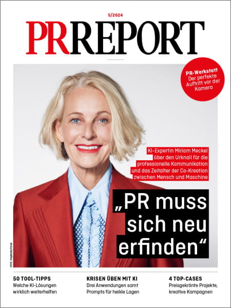 PR Report 2024/05: „PR muss sich neu erfinden“ - KI-Expertin Miriam Meckel über den Urknall für die professionelle Kommunikation und das Zeitalter der Co-Kreation zwischen Mensch und Maschine