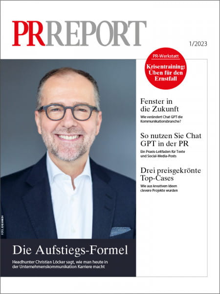 PR Report 2023/01: Die Aufstiegs-Formel - Headhunter Christian Löcker sagt, wie man heute in der Unternehmenskommunikation Karriere macht