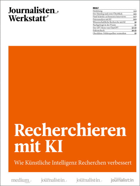 Journalisten Werkstatt: Recherchieren mit KI - Wie Künstliche Intelligenz Recherchen verbessert