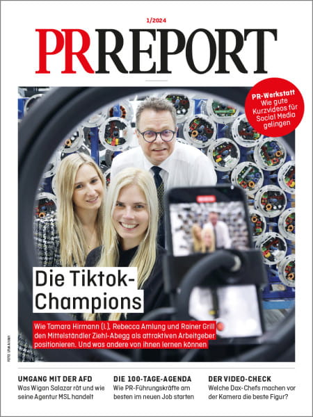 PR Report 2024/01: Die Tiktok-Champions - Wie Tamara Hirmann (l.), Rebecca Amlung und Rainer Grill den Mittelständler Ziehl-Abegg als attraktiven Arbeitgeber positionieren. Und was andere von ihnen lernen können