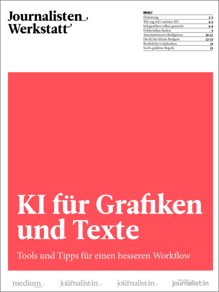 Journalisten-Werkstatt: KI für Grafiken und Texte - Tools und Tipps für einen besseren Workflow