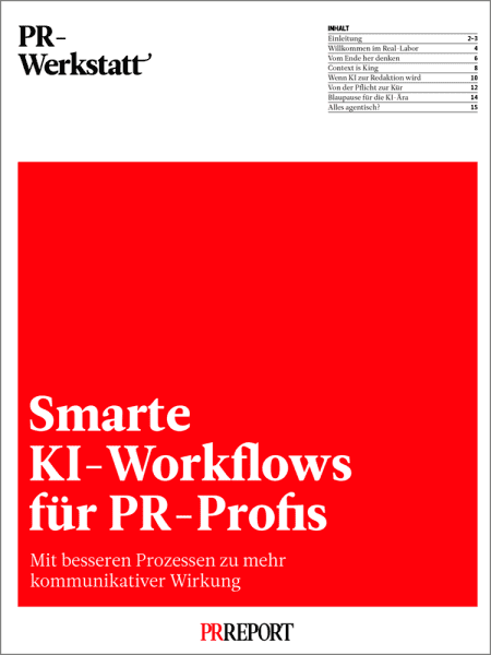 PR-Werkstatt: Smarte KI-Workflows für PR-Profis - Mit besseren Prozessen zu mehr kommunikativer Wirkung.