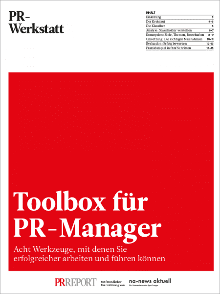 Toolbox für PR Manager, PR-Werkstatt, Christoph Lautenbach