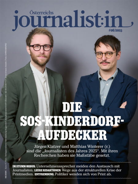 Österreichs Journalist:in 2025/06: Die SOS-Kinderdorfaufdecker - Jürgen Klatzer und Matthias Winterer sind die „Journalisten des Jahres 2025“.
