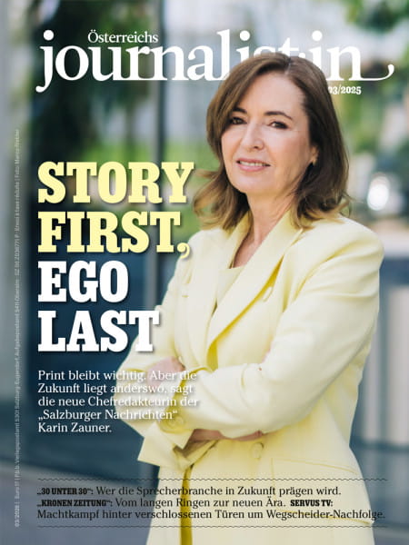 Österreichs Journalist:in 2025/03: Story first, Ego last - Print bleibt wichtig. Aber die Zukunft liegt anderswo, sagt die neue Chefredakteurin der „Salzburger Nachrichten“ Karin Zauner.