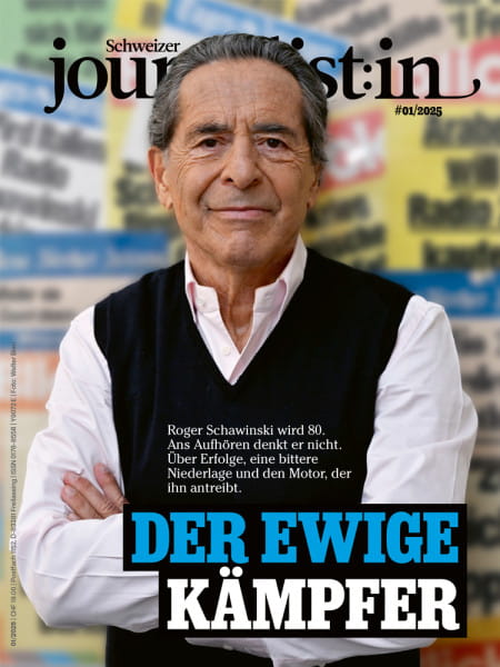 Schweizer Journalist:in 01/2025: Der ewige Kämpfer - Roger Schawinski wird 80. Ans Aufhören denkt er nicht. Über Erfolge, eine bittere Niederlage und den Motor, der ihn antreibt.