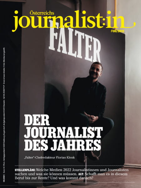 Österreichs Journalist:in 2021/06: Der Journalist des Jahres - „Falter“-Chefredakteur Florian Klenk