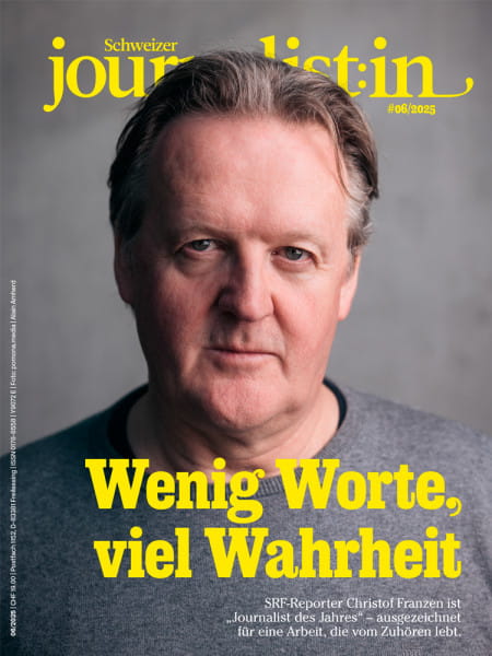 Schweizer Journalist:in 06/2025: SRF-Reporter Christof Franzen ist „Journalist des Jahres“ – ausgezeichnet für eine Arbeit, die vom Zuhören lebt.