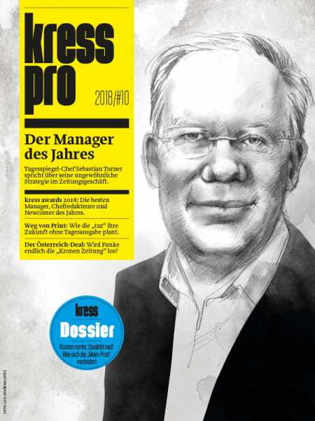 kress pro 2018/10: Der Manager des Jahres. Tagesspiegel-Chef Sebastian Turner spricht über seine ungewöhnliche Strategie im Zeitungsgeschäft. 