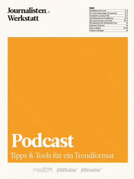 Podcast Tipp & Tools für ein Trendformat, Journalisten Werkstatt, Daniel Fiene, Jens Twiehaus