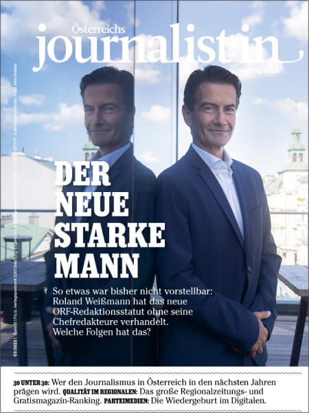 Österreichs Journalist:in 2022/03: Der neue starke Mann: So etwas war bisher nicht vorstellbar: Roland Weißmann hat das neue ORF-Redaktionsstatut ohne seine Chefredakteure verhandelt. Welche Folgen hat das?
