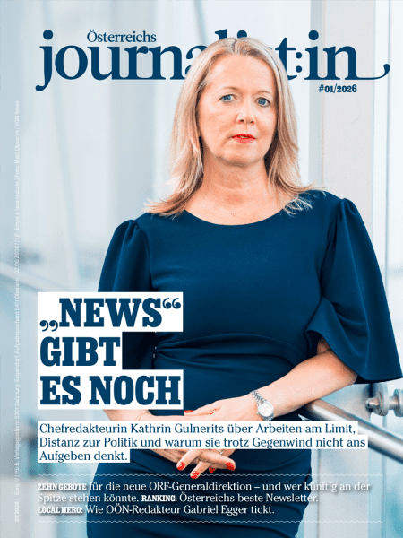 Österreichs Journalist:in 2026/01: "News" gibt es noch - Chefredakteurin Kathrin Gulnerits über Arbeiten am Limit, Distanz zur Politik und warum sie trotz Gegenwind nicht ans Aufgeben denkt.