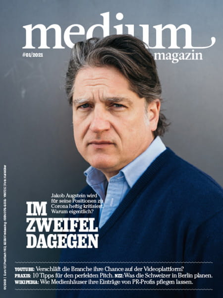 medium magazin 2021 Nr. 1: Im Zweifel dagegen, Jakob Augstein wird für seine Positionen zu Corona heftig kritisiert. Warum eigentlich?