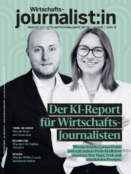 Wirtschaftsjournalist 2024#04: Der KI-Report für Wirtschafts-Journalisten - Wie Jan Schulte, Larissa Holzki und acht weitere Profis KI effizient einsetzen. Ihre Tipps, Tools und nützlichsten Prompts.