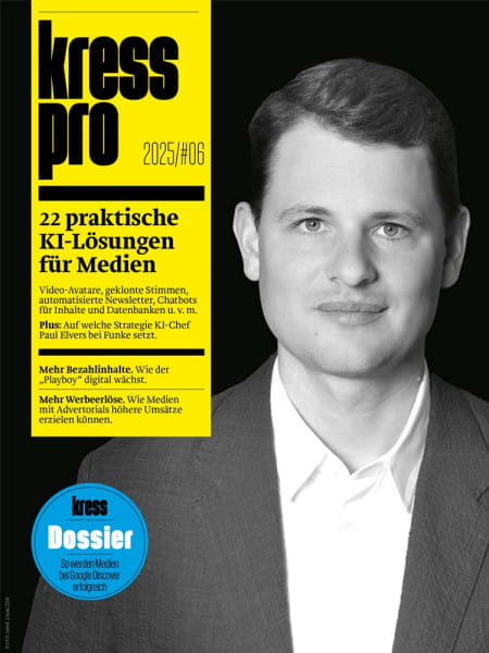 kress pro 2025/06: 22 praktische KI-Lösungen für Medien