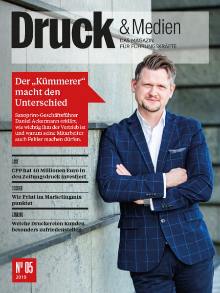 Druck & Medien, 2019#05, Saxoprint-Geschäftsführer Daniel Ackermann