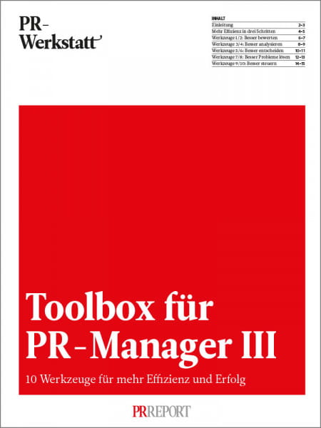 PR-Werkstatt, Toolbox für PR-Manager III